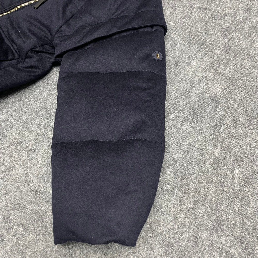 Bogner LEANA-D Coat Womens Medium Navy Blue Loro Piana Cashmere Down Oversized - Picture 10 of 16